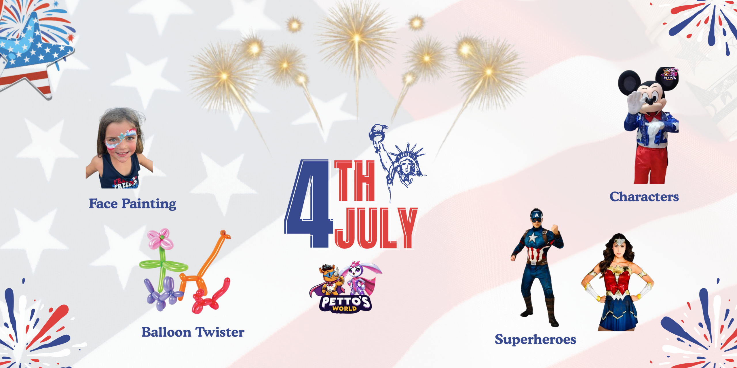 Blue Red Modern Independence Day Banner scaled The Best Kids Shows and characters for South Florida parties